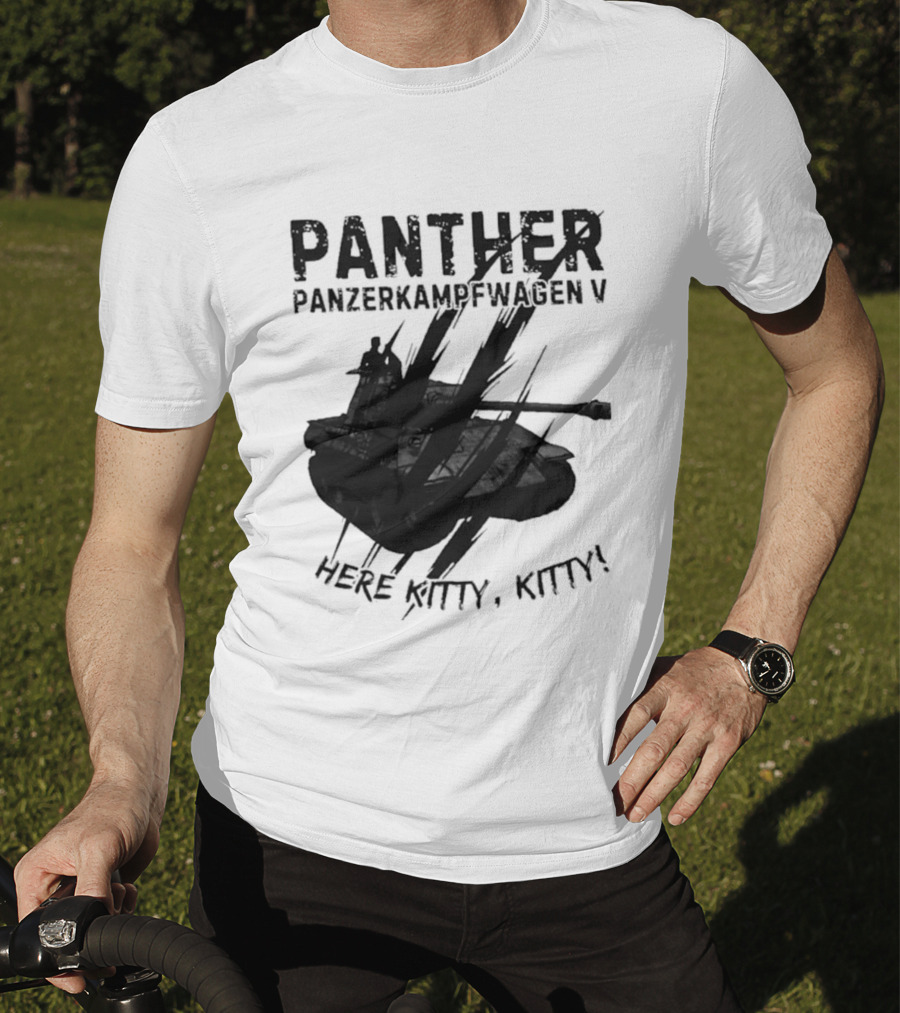 Panther Panzerkampfwagen V Here Kitty Kitty T-Shirt
