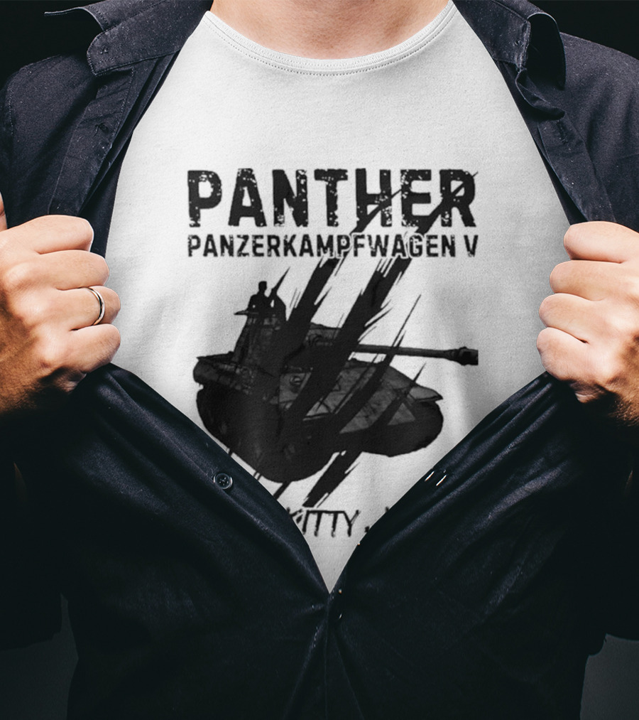 Panther Panzerkampfwagen V Here Kitty Kitty T-Shirt