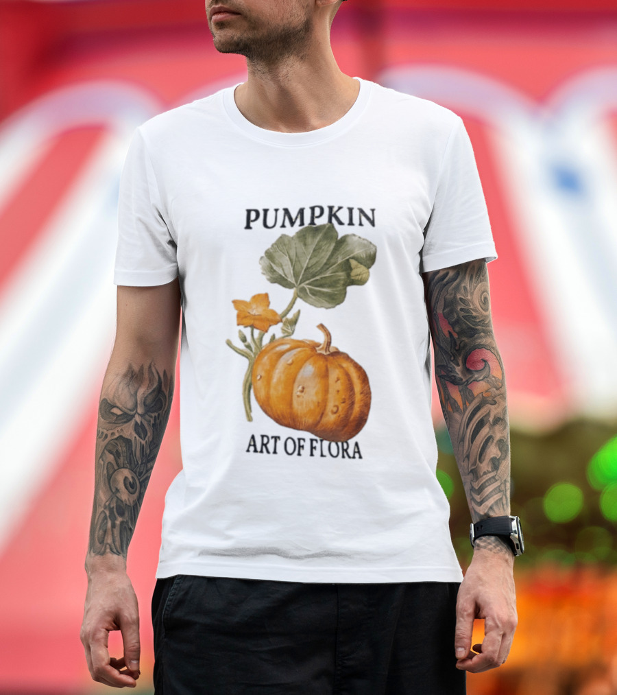 Pumpkin Art Of Flora Botanical T-Shirt