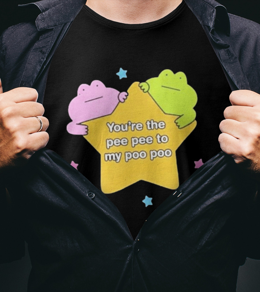 You're The Pee Pee To My Poo Poo Frogs Star Cute Pastel Kawaii Frogs T-Shirt