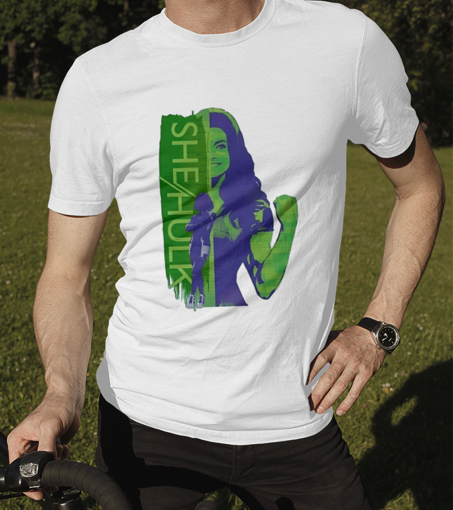She Hulk Marvel Superhero Jennifer Walters Comic Style Heroic Pose T-Shirt