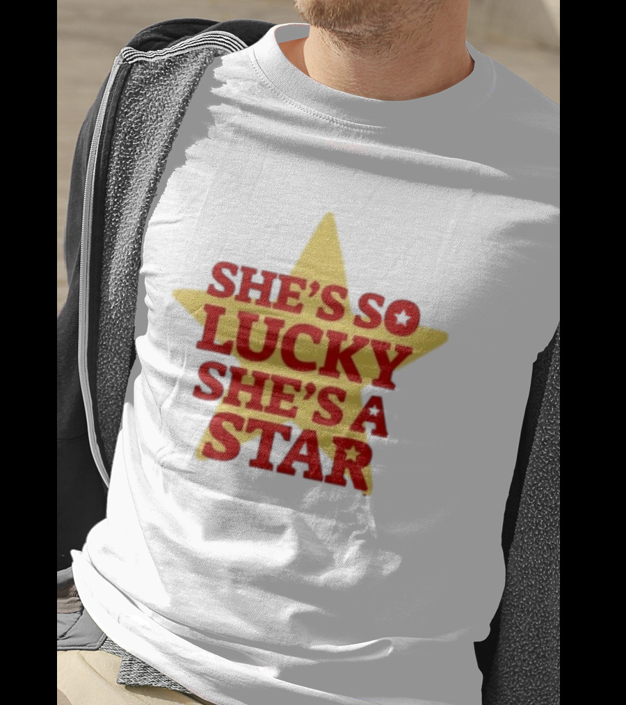 She's So Lucky She's A Star Yellow Star T-Shirt