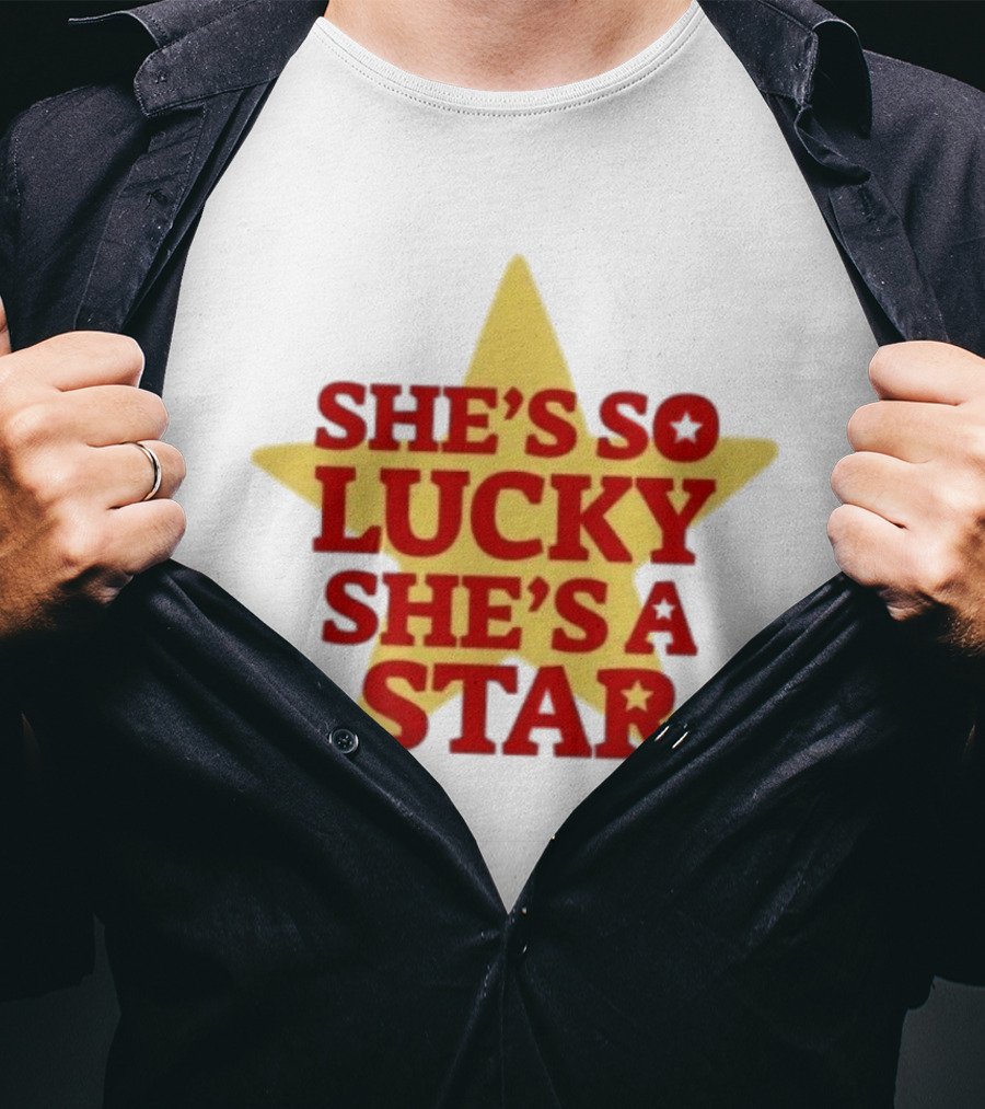 She's So Lucky She's A Star Yellow Star T-Shirt