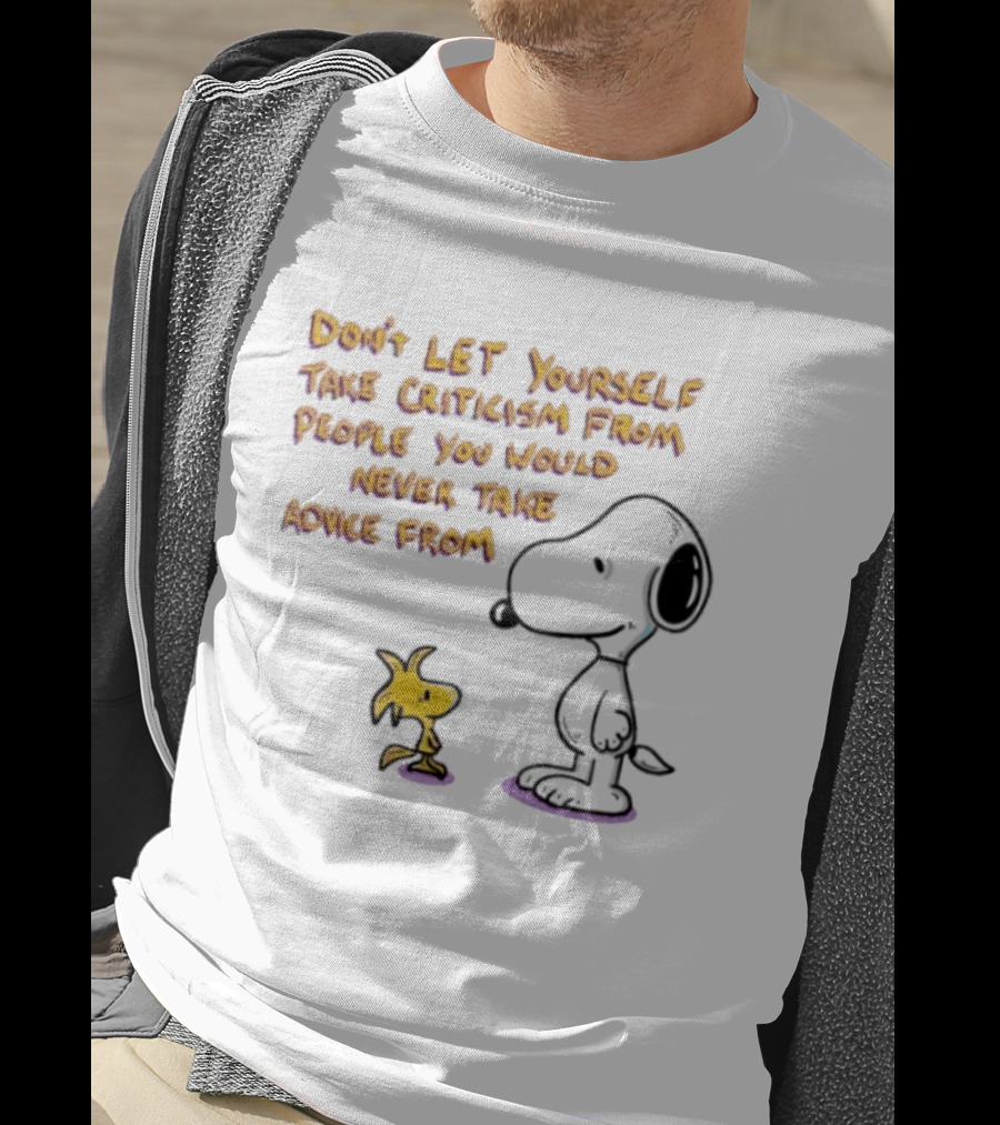 Snoopy Advice Criticism Peanuts Woodstock T-Shirt