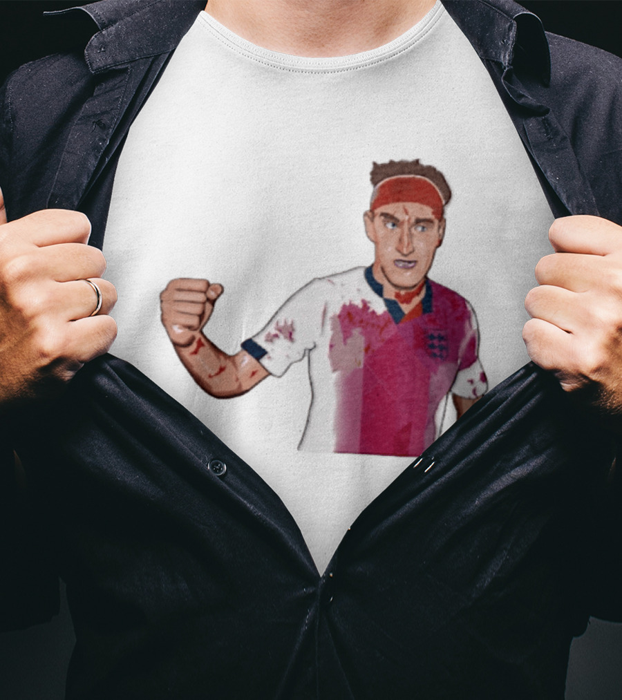 Terry Butcher England Football Iconic Bloodied Headband Moment Football Fans T-Shirt
