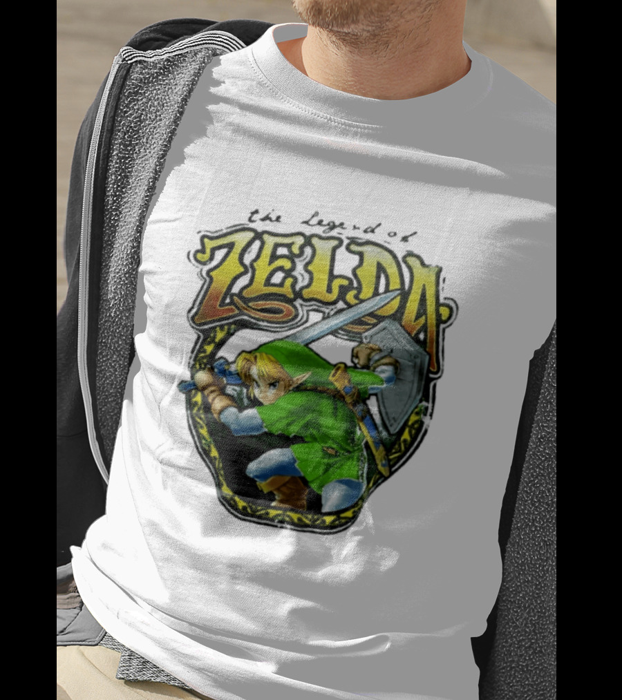 The Legend Of Zelda Link With Sword And Shield T-Shirt