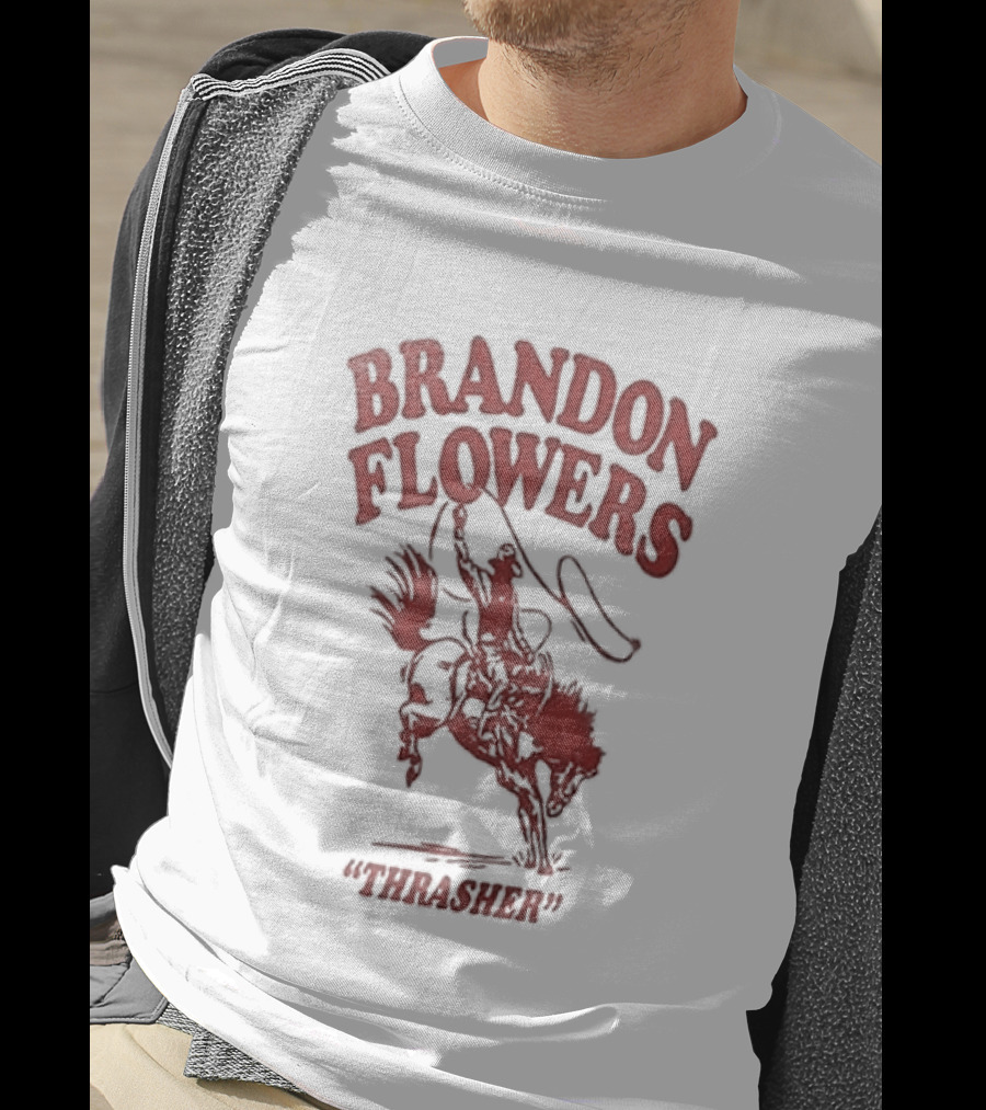 Brandon Flowers Thrasher Tour Dates Schedule Cowboy T-Shirt