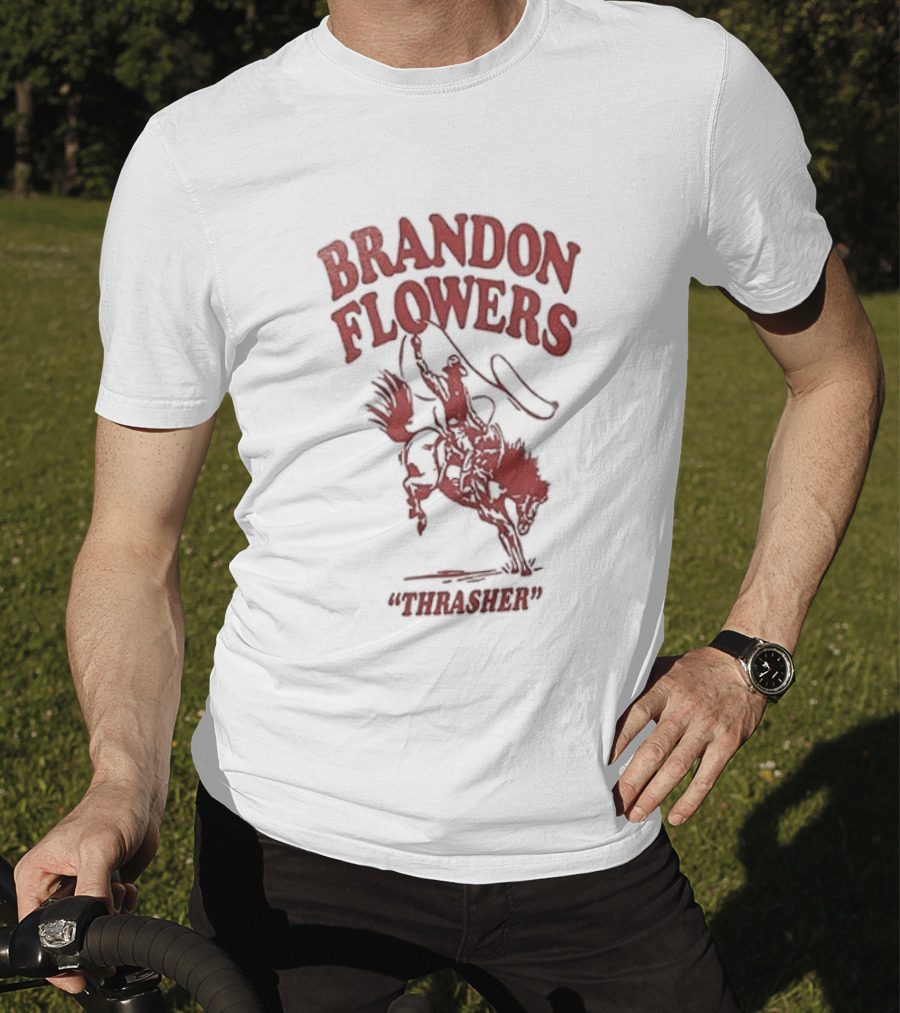 Brandon Flowers Thrasher Tour Dates Schedule Cowboy T-Shirt