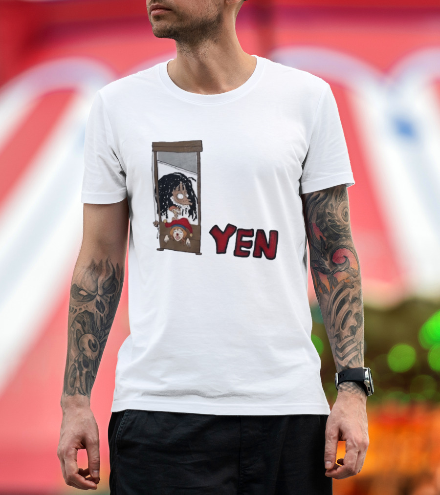 Yen Guillotine Clown Head Cartoon T-Shirt