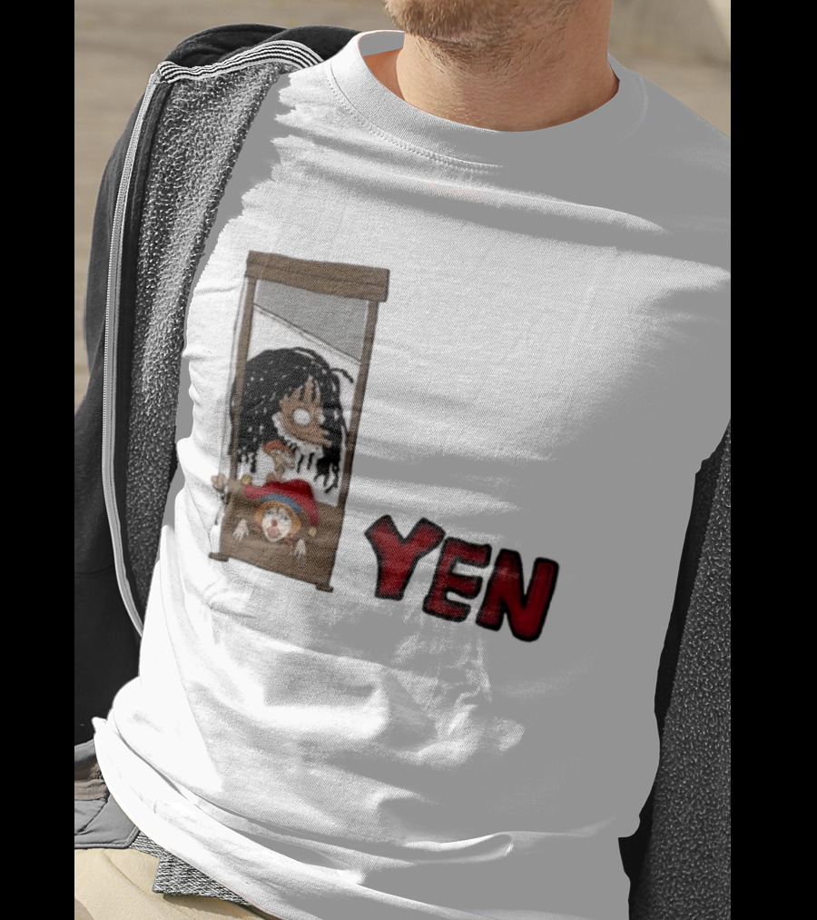 Yen Guillotine Clown Head Cartoon T-Shirt