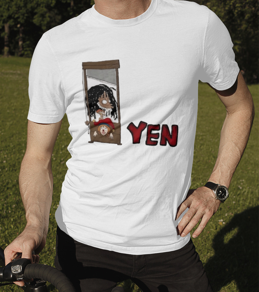Yen Guillotine Clown Head Cartoon T-Shirt