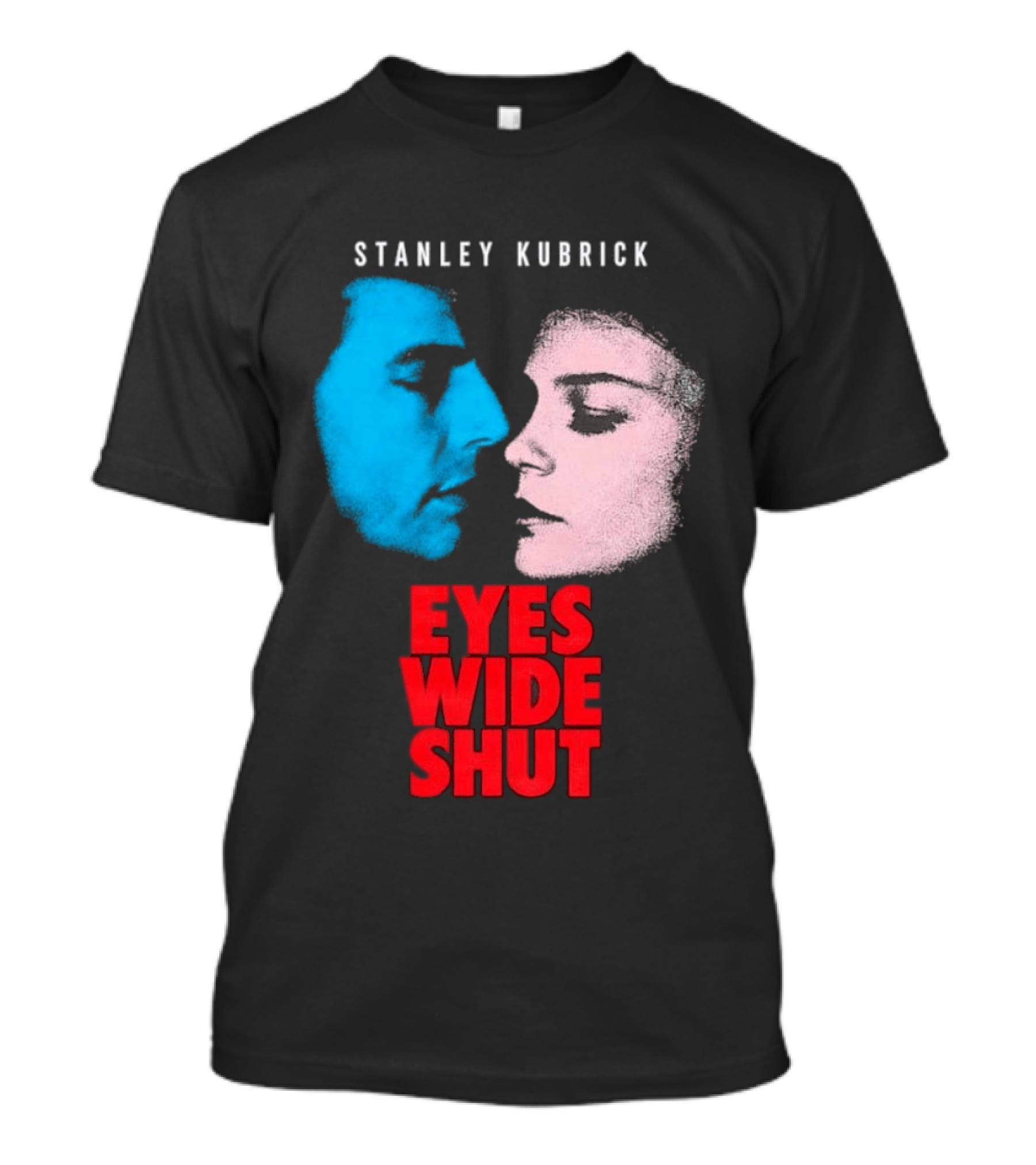 Stanley Kubrick Eyes Wide Shut Blue And Pink Faces T-Shirt