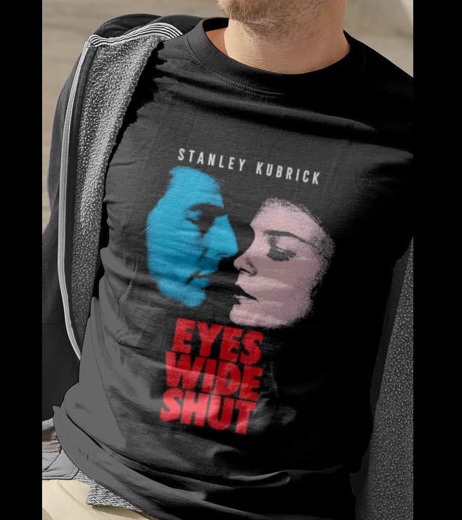 Stanley Kubrick Eyes Wide Shut Blue And Pink Faces T-Shirt