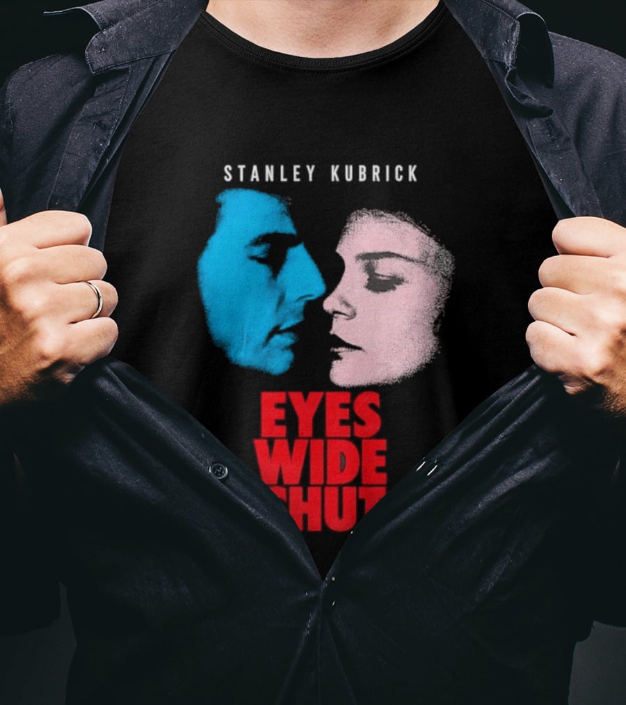 Stanley Kubrick Eyes Wide Shut Blue And Pink Faces T-Shirt