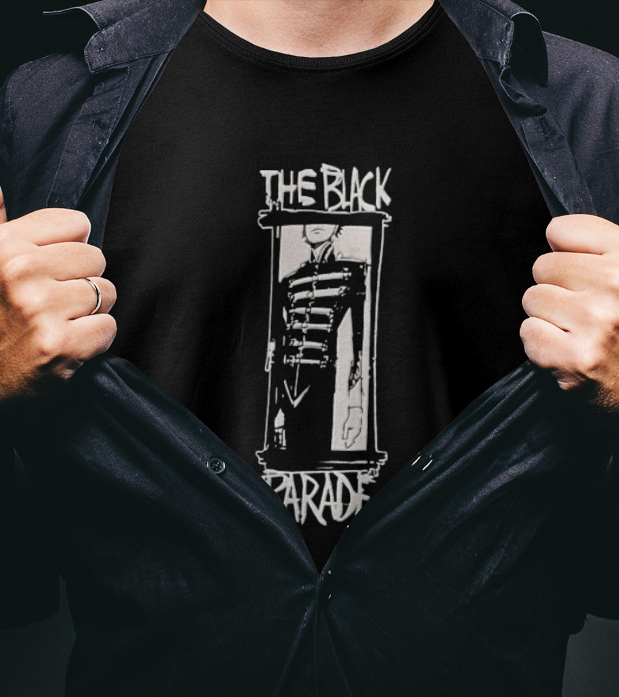The Black Parade Marching Band Uniform Figure Sketch Frame T-Shirt