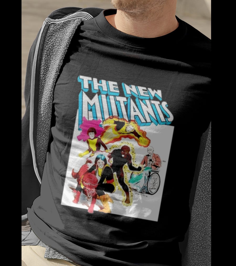 The New Mutants Marvel Comic Book Cover Featuring Iconic Characters T-Shirt