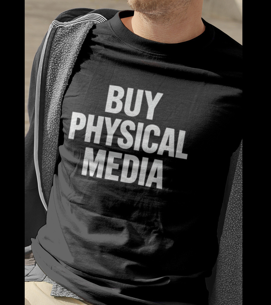Buy Physical Media Collecting Vinyl DVD T-Shirt