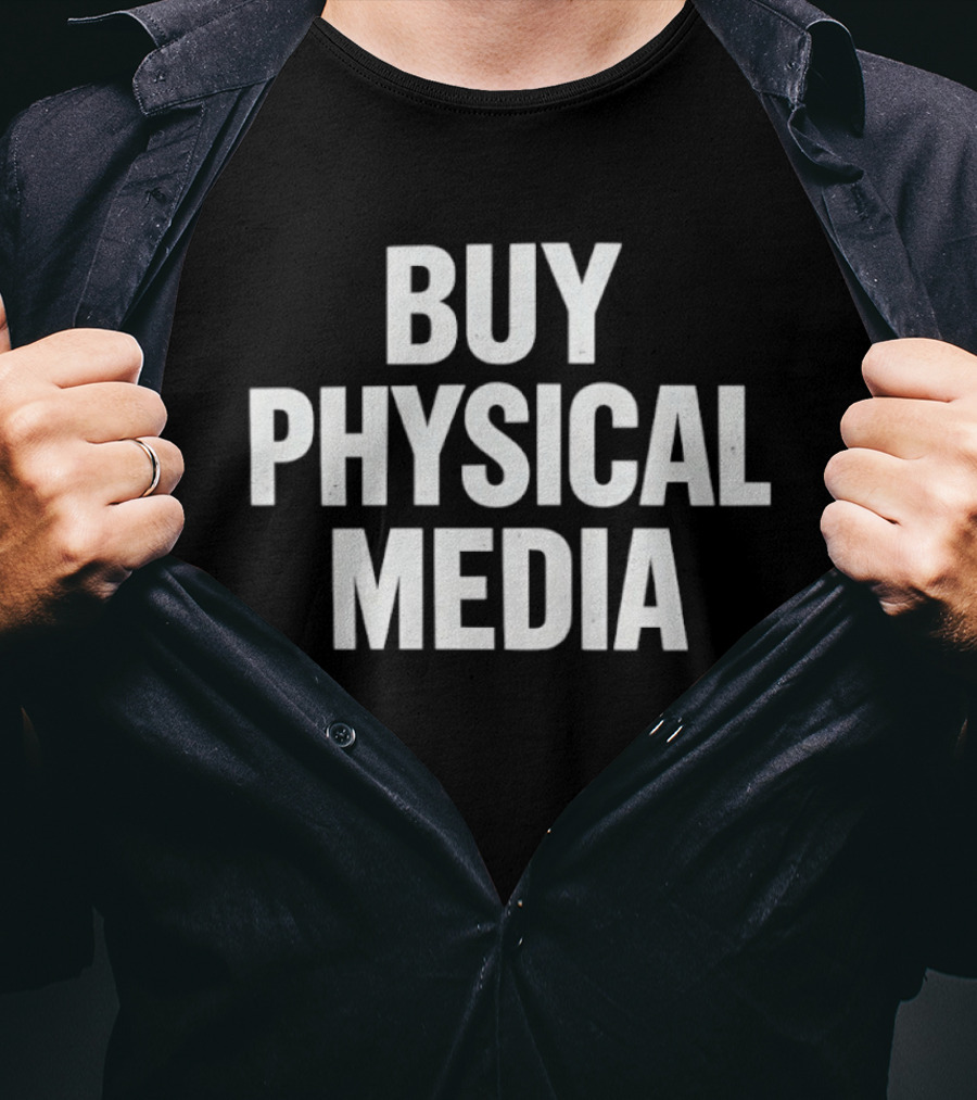 Buy Physical Media Collecting Vinyl DVD T-Shirt
