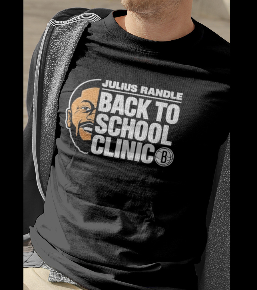Julius Randle Back To School Clinic Special Event With Iconic Basketball T-Shirt