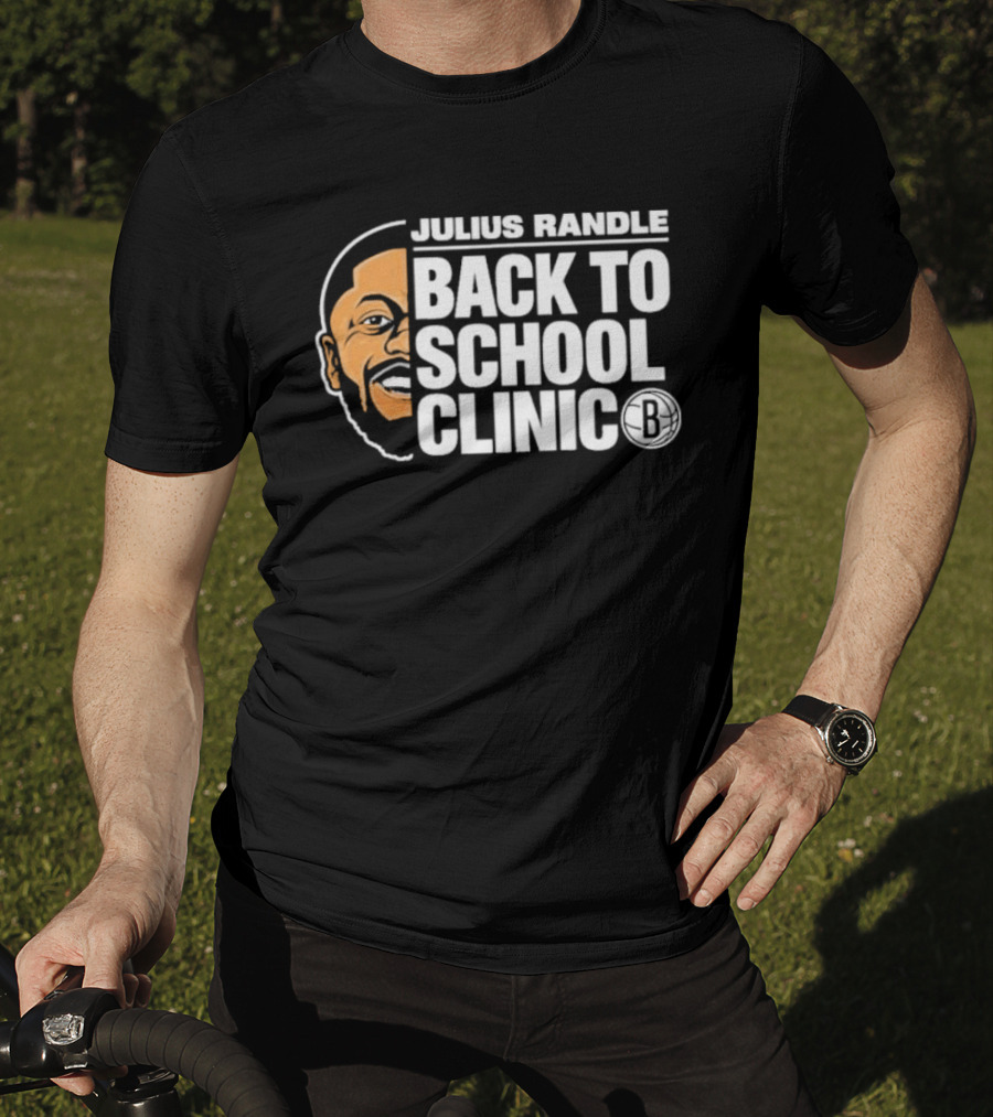 Julius Randle Back To School Clinic Special Event With Iconic Basketball T-Shirt
