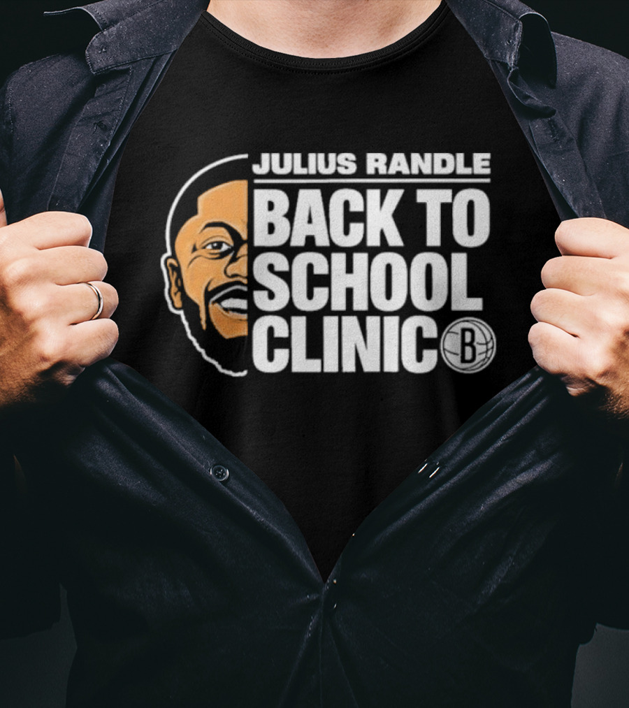 Julius Randle Back To School Clinic Special Event With Iconic Basketball T-Shirt