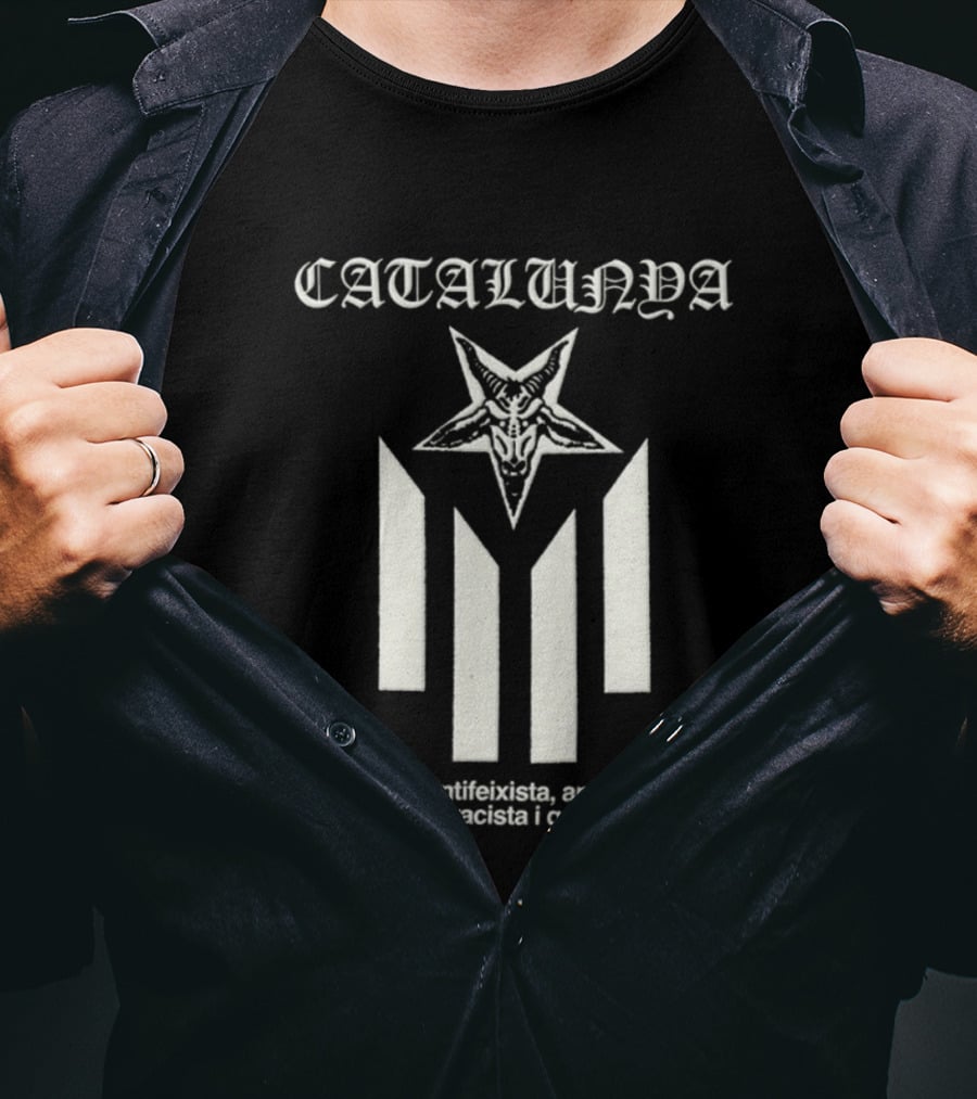Catalunya Serà Laica Antifeixista Anticapitalista Feminista Antiracista I Queer O No Serà Goat Star T-Shirt