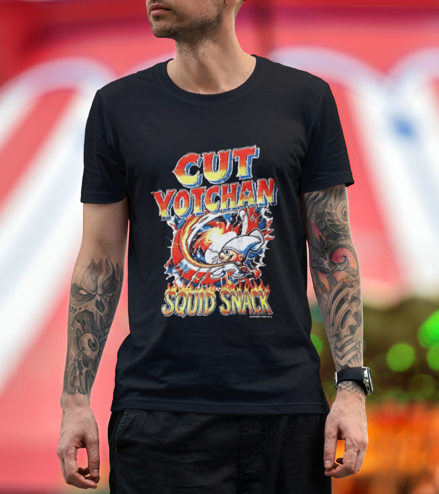 Cut Yotchan Squid Snack Space Fire Galaxy T-Shirt