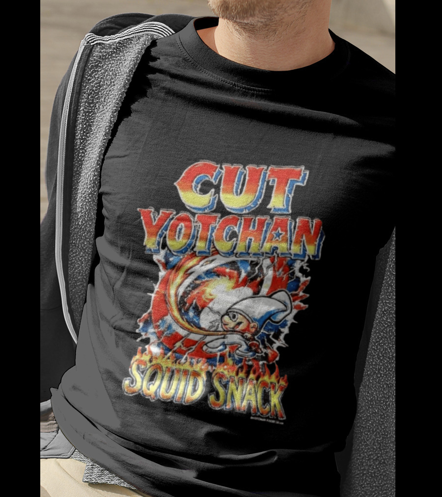 Cut Yotchan Squid Snack Space Fire Galaxy T-Shirt