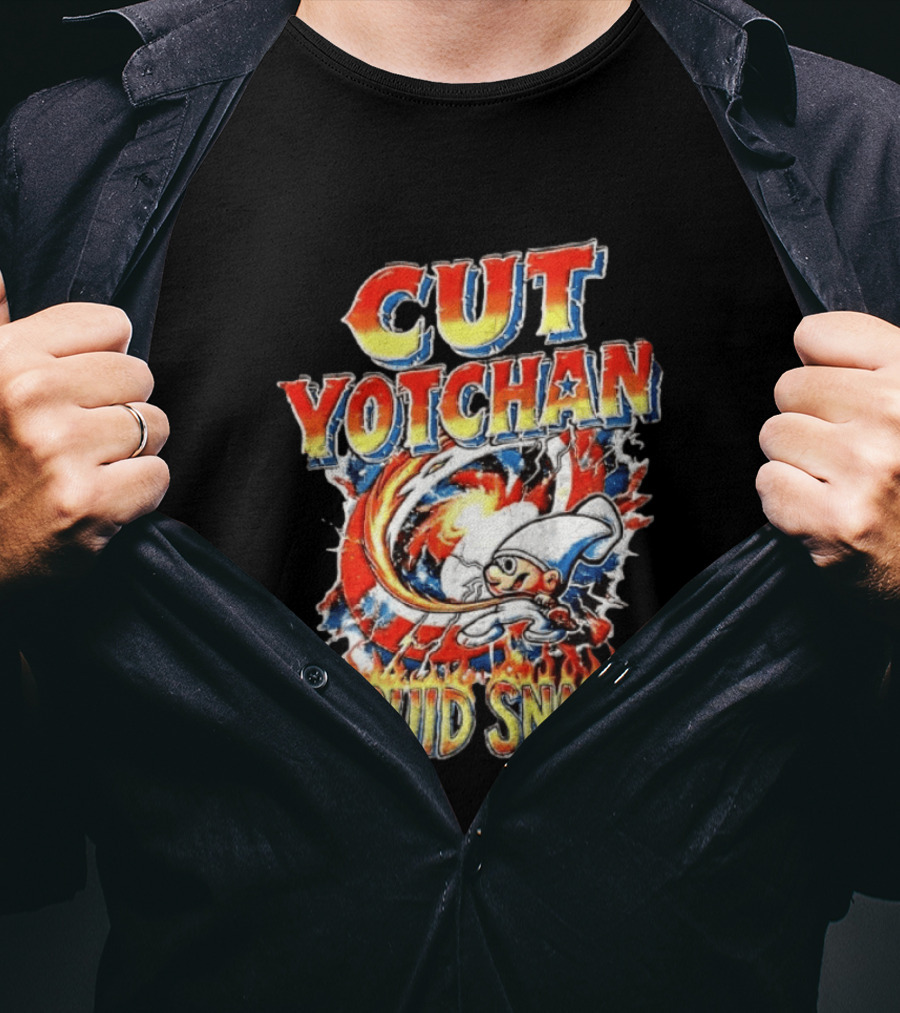 Cut Yotchan Squid Snack Space Fire Galaxy T-Shirt