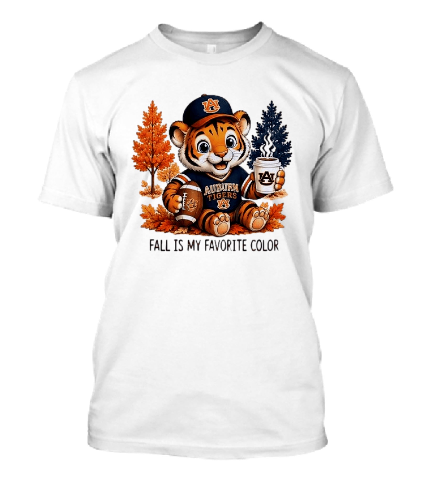 Auburn Tigers Fall Is My Favorite Color Football And Coffee Tiger T-Shirt