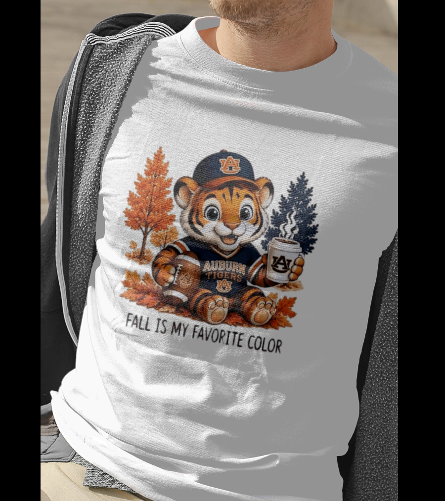 Auburn Tigers Fall Is My Favorite Color Football And Coffee Tiger T-Shirt