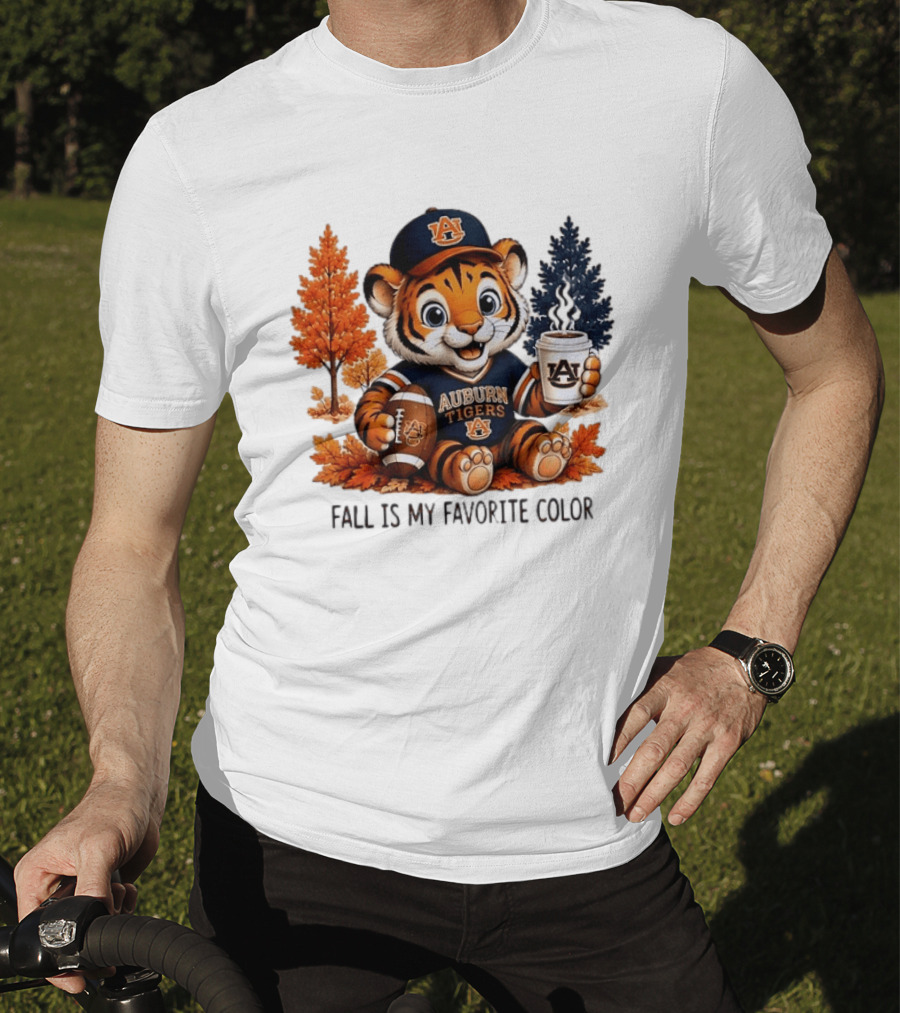 Auburn Tigers Fall Is My Favorite Color Football And Coffee Tiger T-Shirt