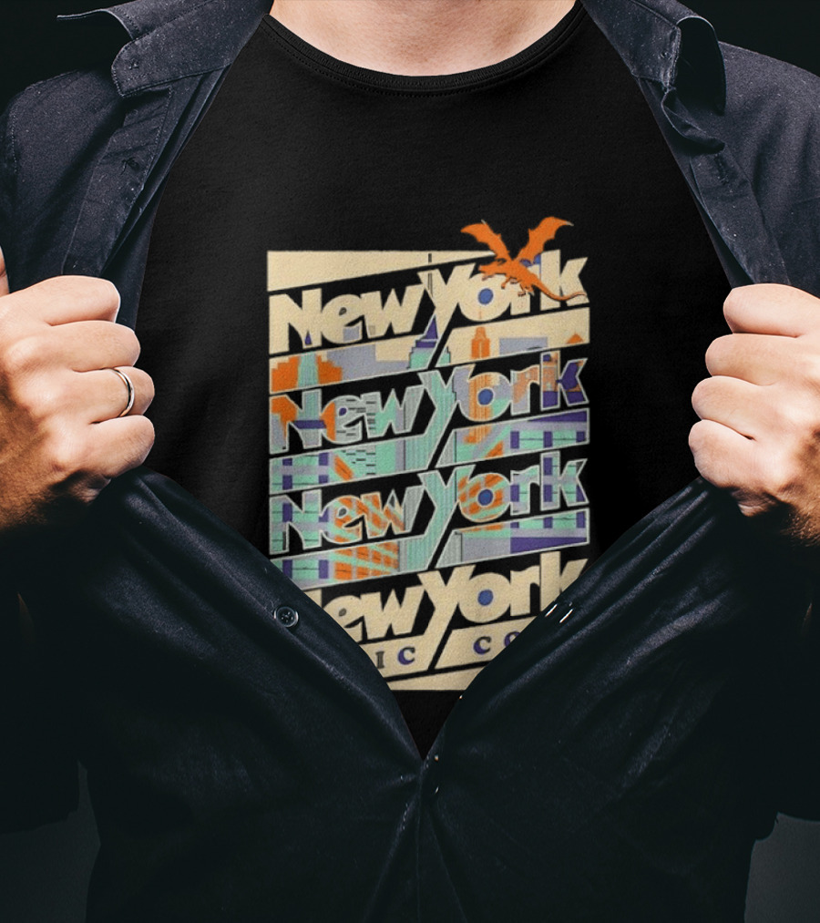 New York Comic Con Modern Skyline Dragon NYCC T-Shirt