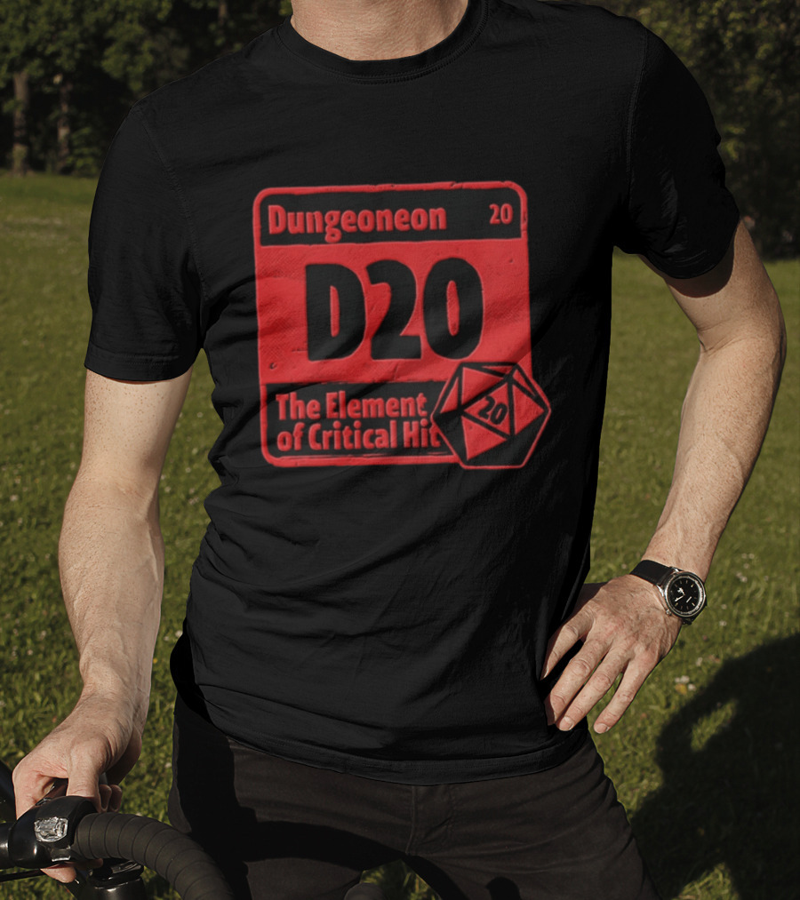 Dungeoneon D20 The Element Of Critical Hit Dice T-Shirt