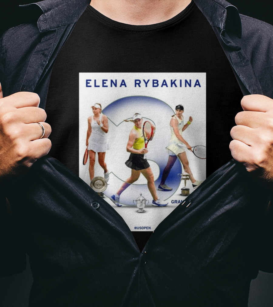 Elena Rybakina Triple Grand Slam Titles US Open Champion T-Shirt