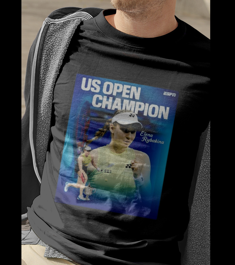 US Open Champion Elena Rybakina Win Featured By ESPN T-Shirt