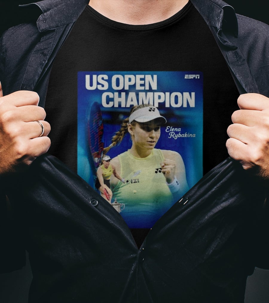 US Open Champion Elena Rybakina Win Featured By ESPN T-Shirt