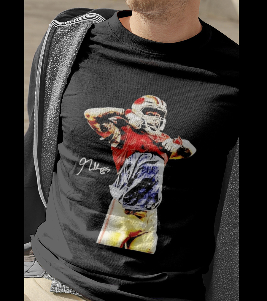 George Kittle Autograph San Francisco 49ers Football Celebration T-Shirt
