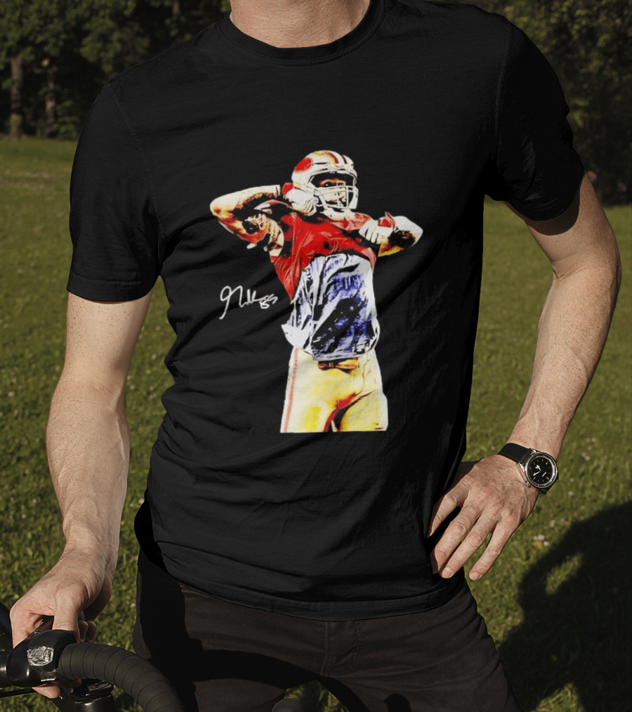 George Kittle Autograph San Francisco 49ers Football Celebration T-Shirt
