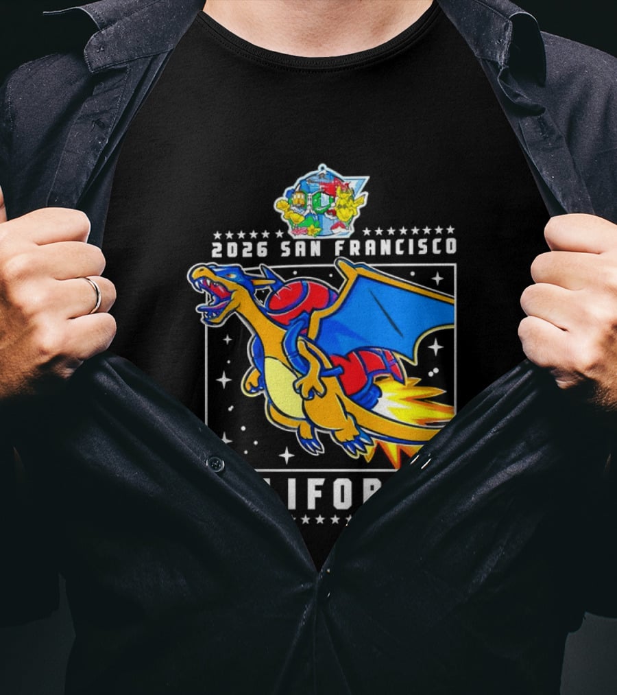 Pokémon Worlds 2026 Charizard San Francisco California T-Shirt