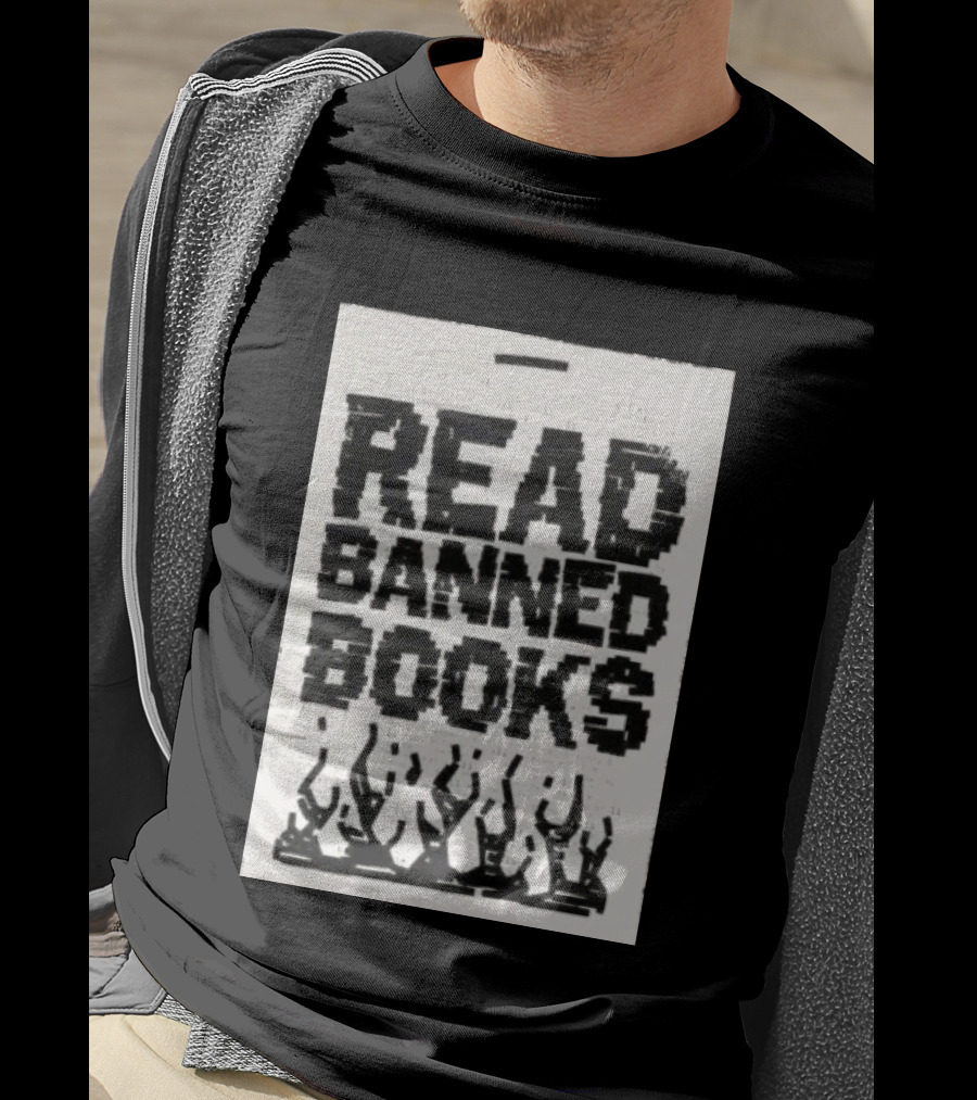 Read Banned Books Advocacy With Rising Flames T-Shirt