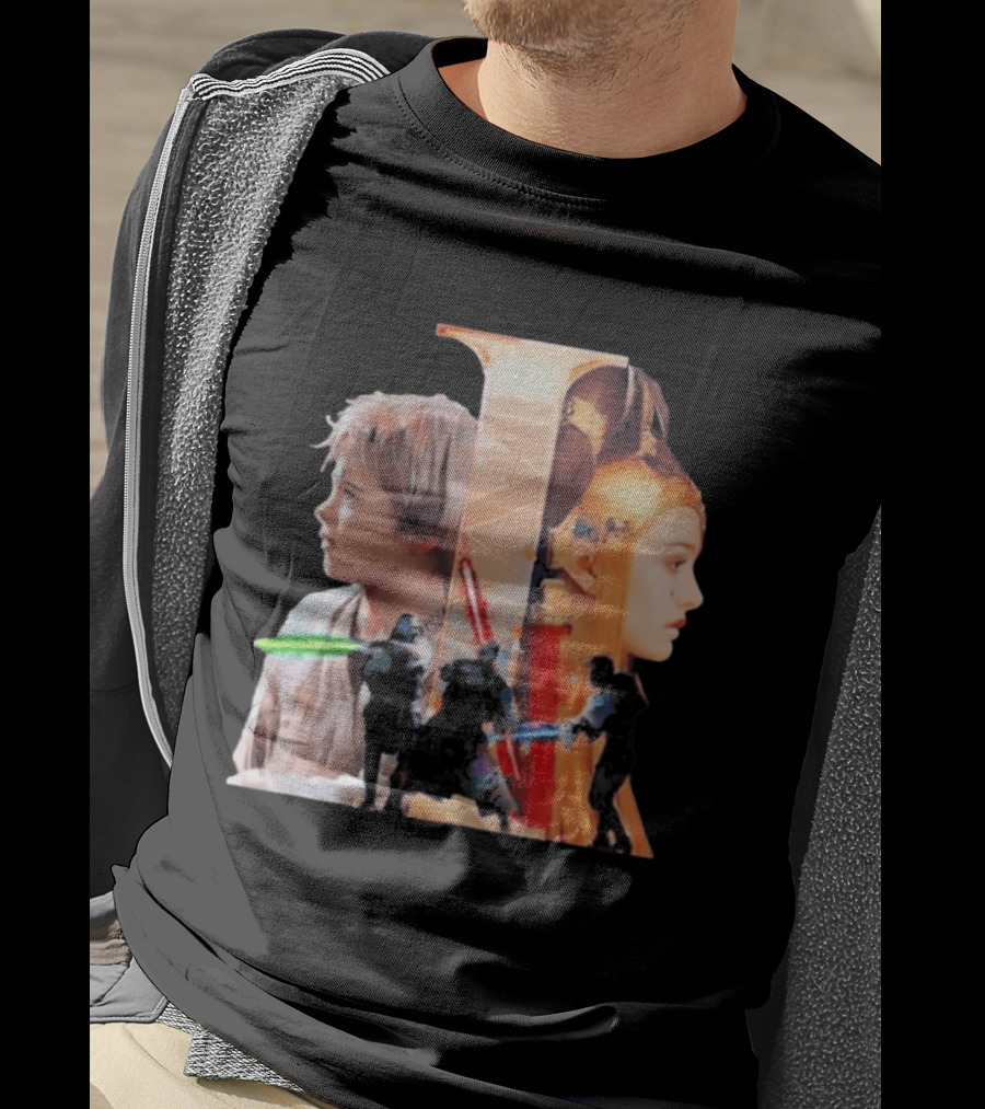 Rebel Scums The Phantom Menace 25th Anniversary Celebration With Iconic Characters And Lightsabers T-Shirt
