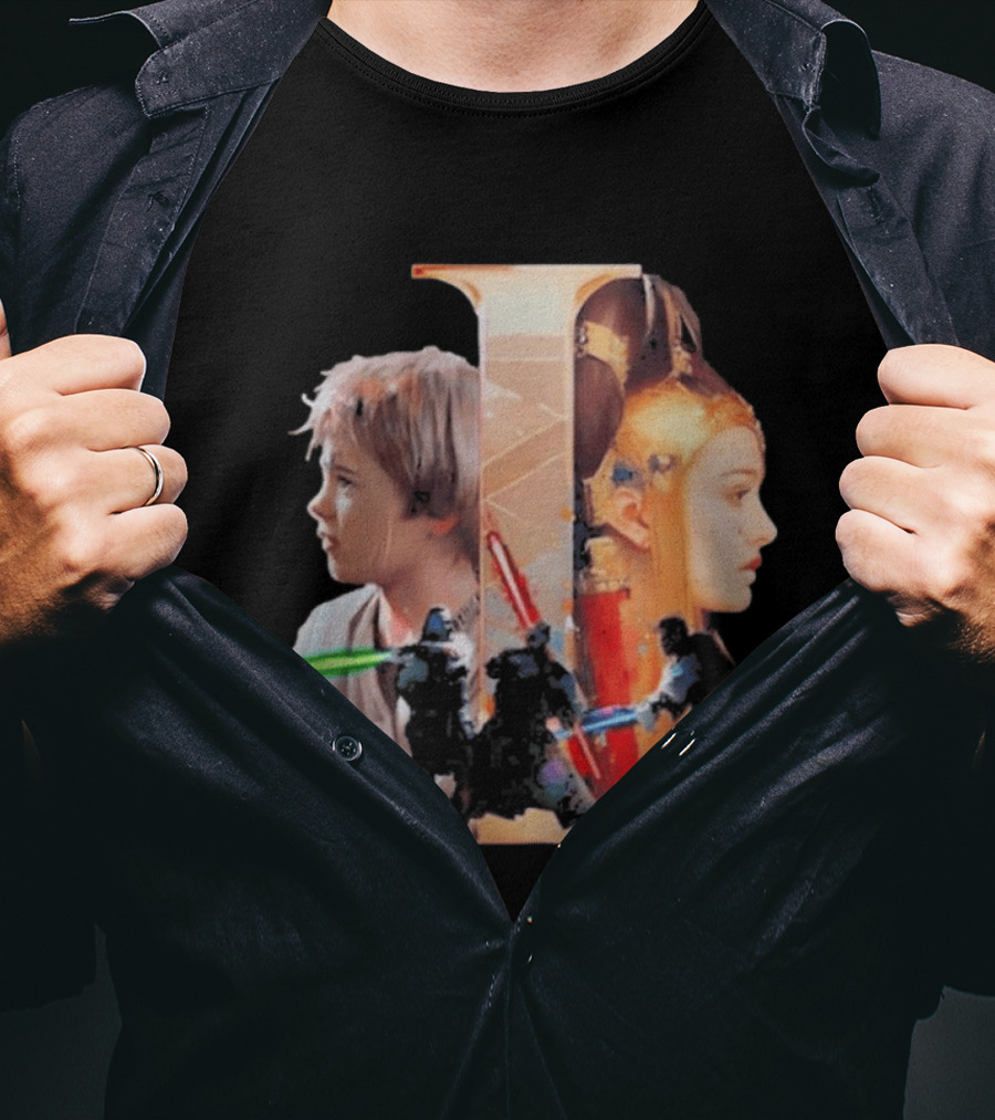 Rebel Scums The Phantom Menace 25th Anniversary Celebration With Iconic Characters And Lightsabers T-Shirt