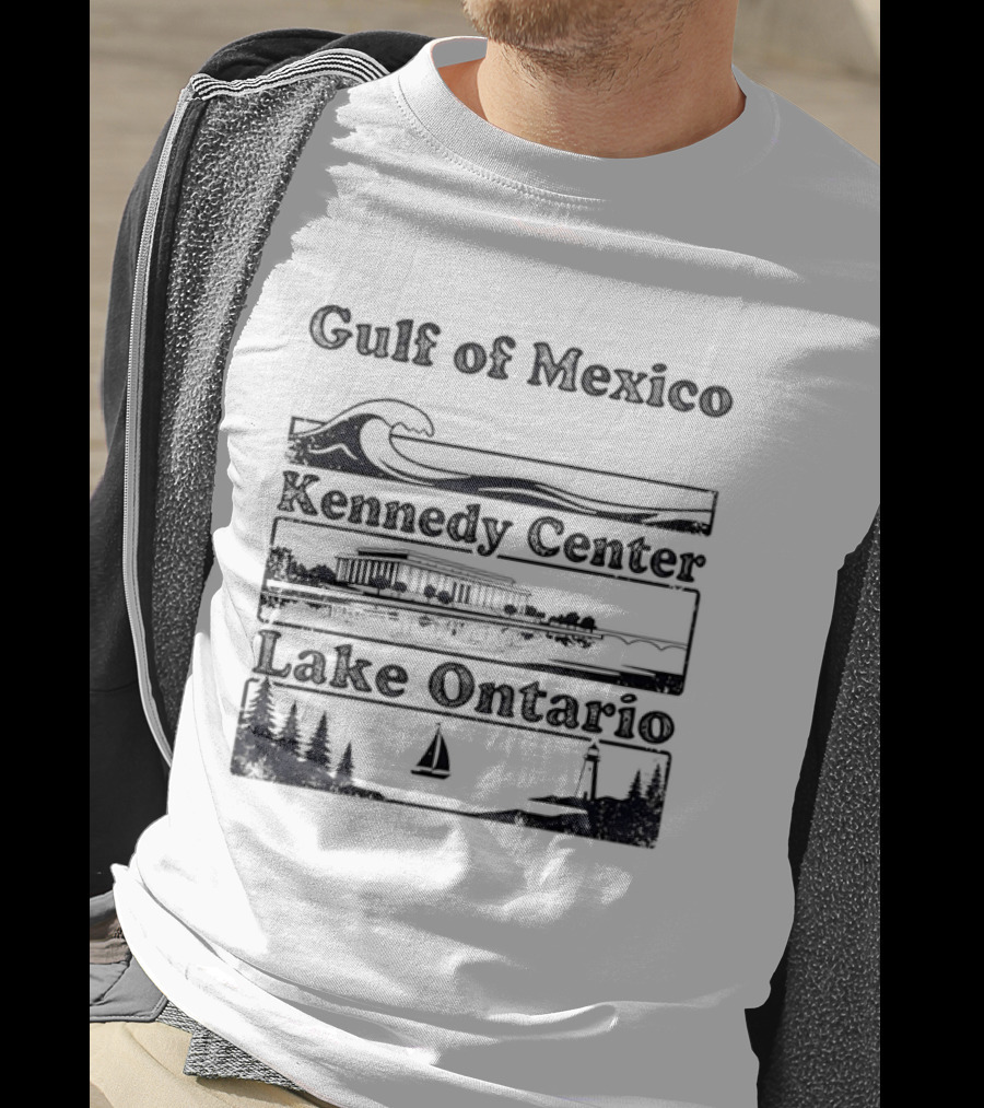 Gulf Of Mexico Wave Kennedy Center Building Lake Ontario Sailboat Scene T-Shirt