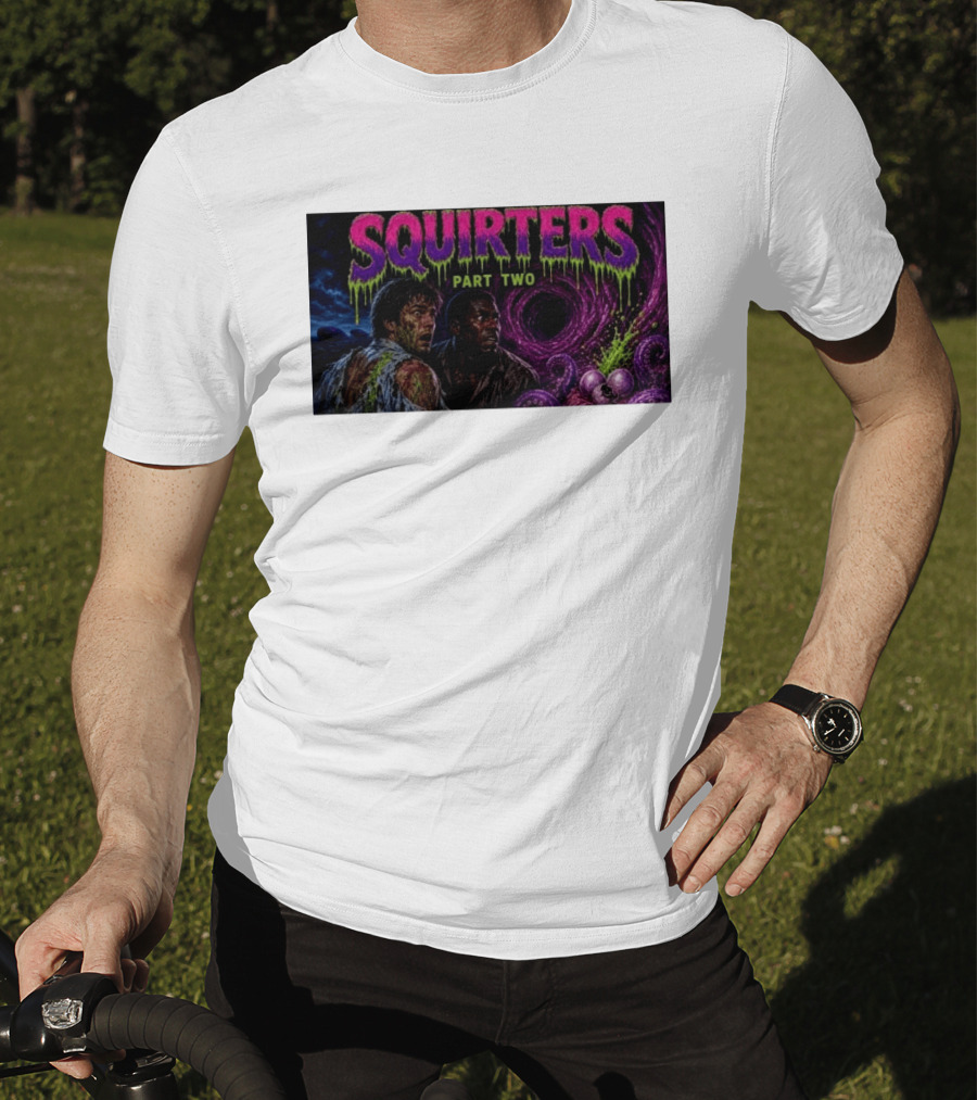 Squirters Part Two 1980s Horror Creature Scene T-Shirt
