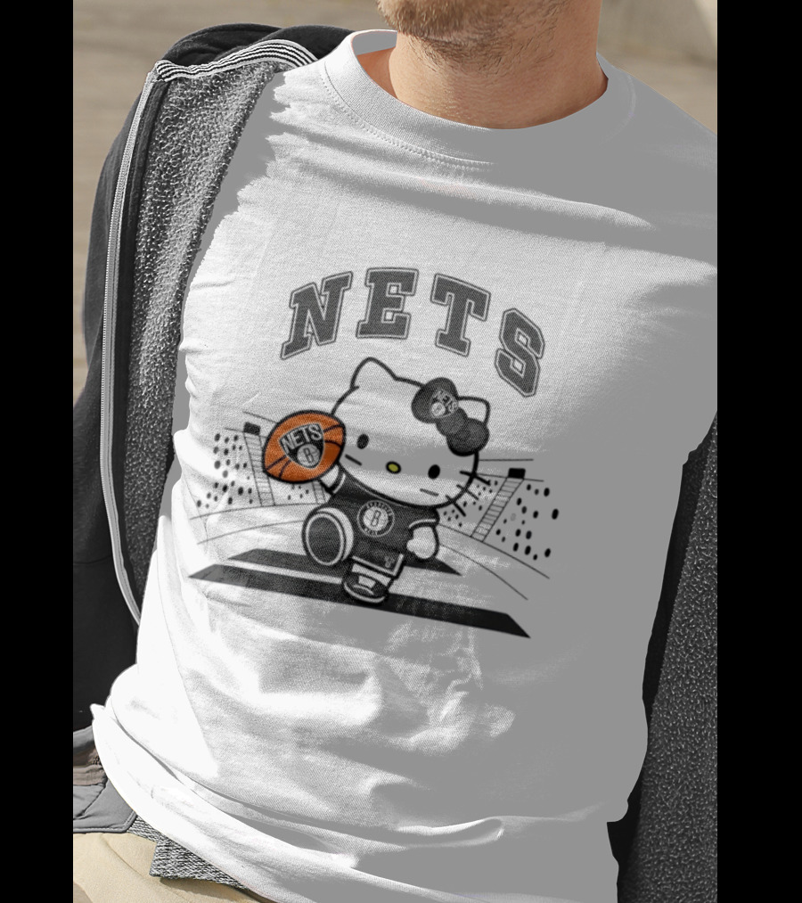 Nets Hello Kitty Brooklyn Basketball Collaboration 2026 NBA Season T-Shirt