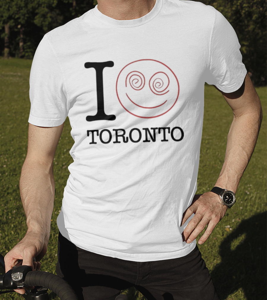 I Love Toronto Smiley Face Red Swirl Eyes Emoji T-Shirt
