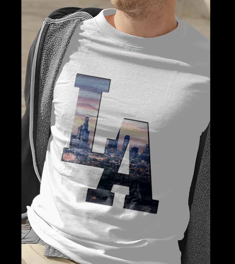 Los Angeles City Skyline LA California Sunset View T-Shirt