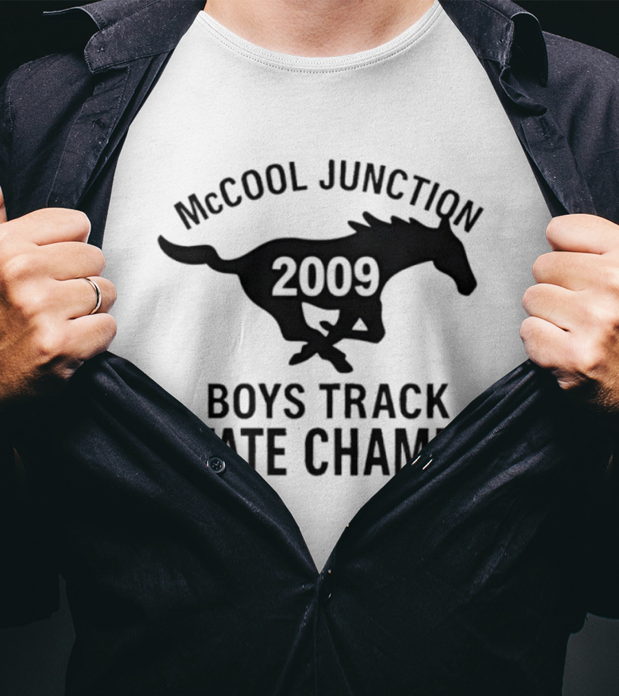 McCool Junction 2009 Boys Track State Champs Running Horse T-Shirt