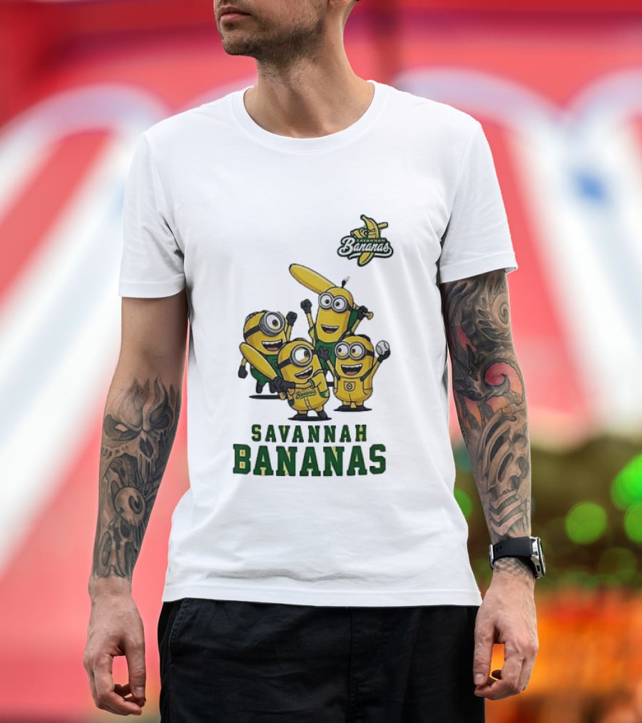 Minions Savannah Bananas Baseball Team Banana Ball Characters T-Shirt
